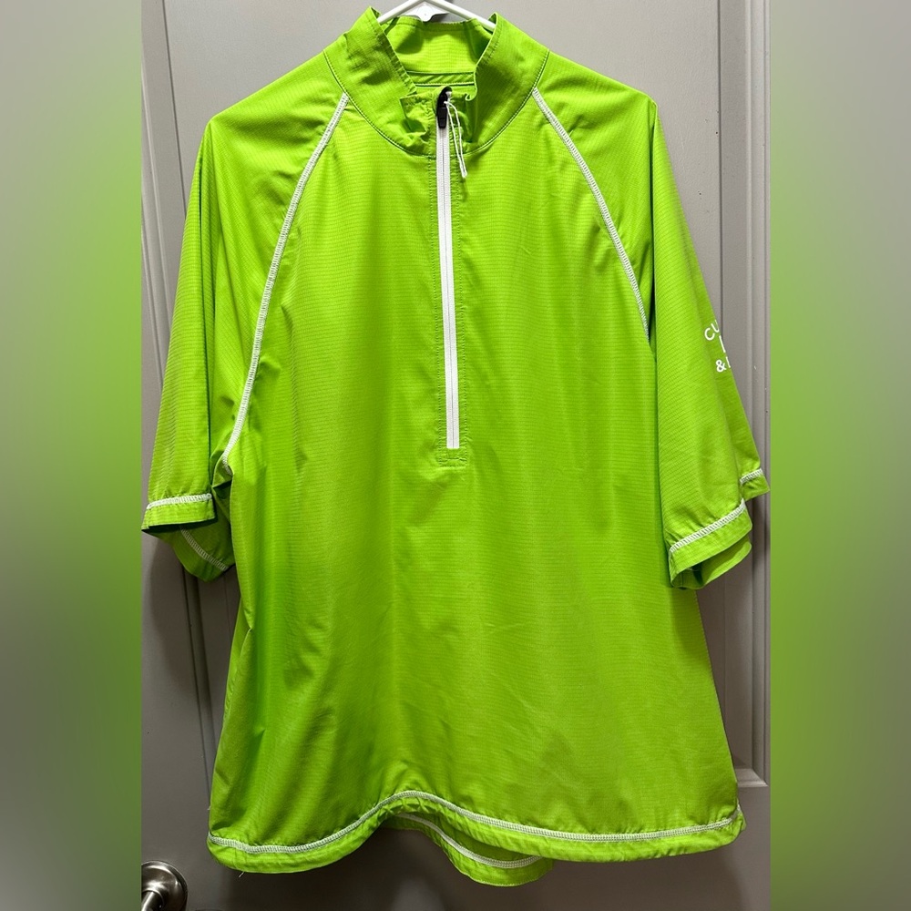 Cutter & Buck Size L WindTec Short Sleeve Lightweight Wind Resistant Jacket EUC